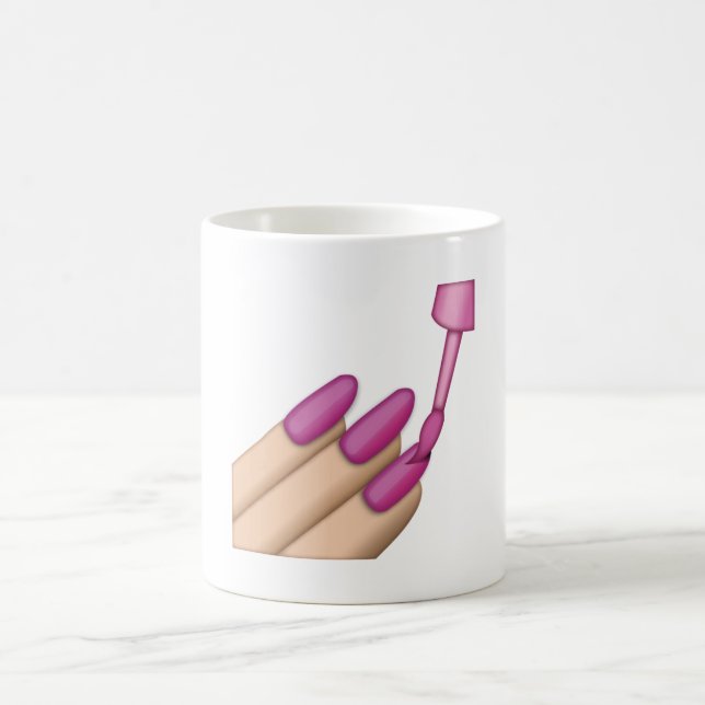 Taza De Café Pink Nail Polaco - Emoji (Centro)