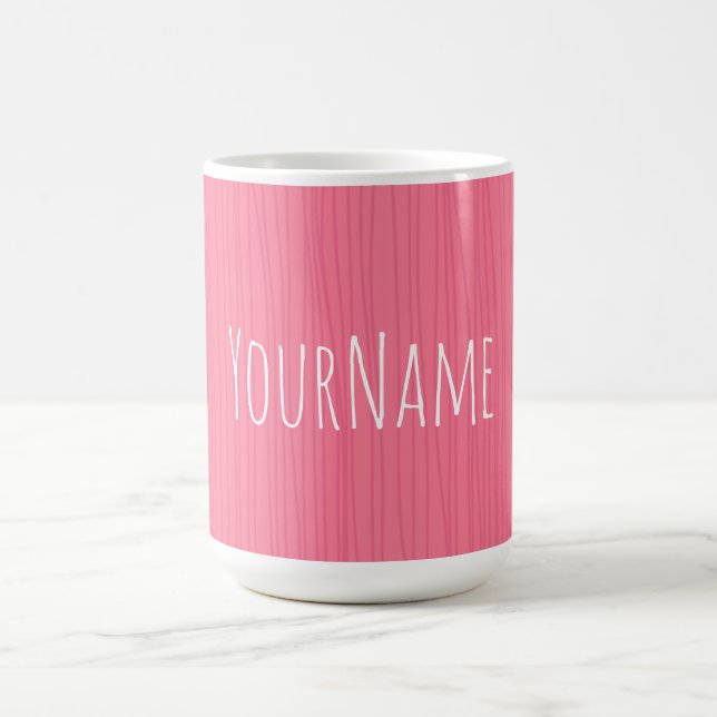 Taza De Café Pink on Pink Strings Personalizable (Centro)