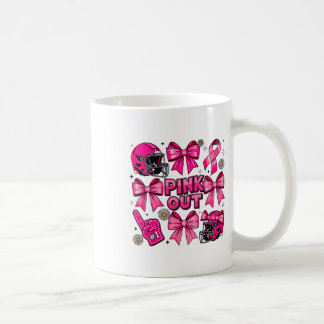 Taza De Café Pink Out Funny Footbyll Brell Sensibilización sobr