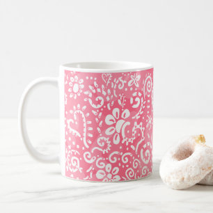 Taza De Café Pink Paisley Mug