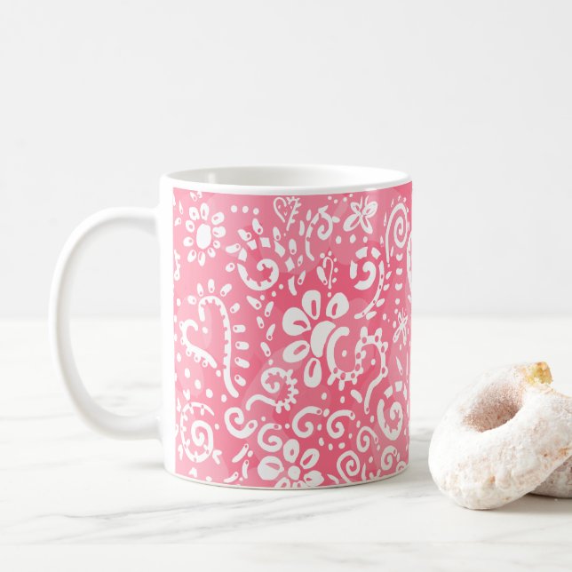 Taza De Café Pink Paisley Mug (Con donut)