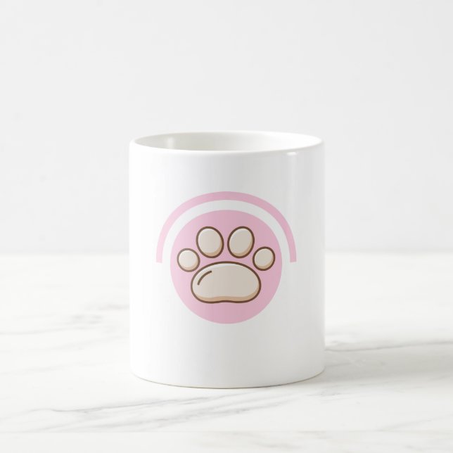 Taza De Café Pink Paw Mug (Centro)