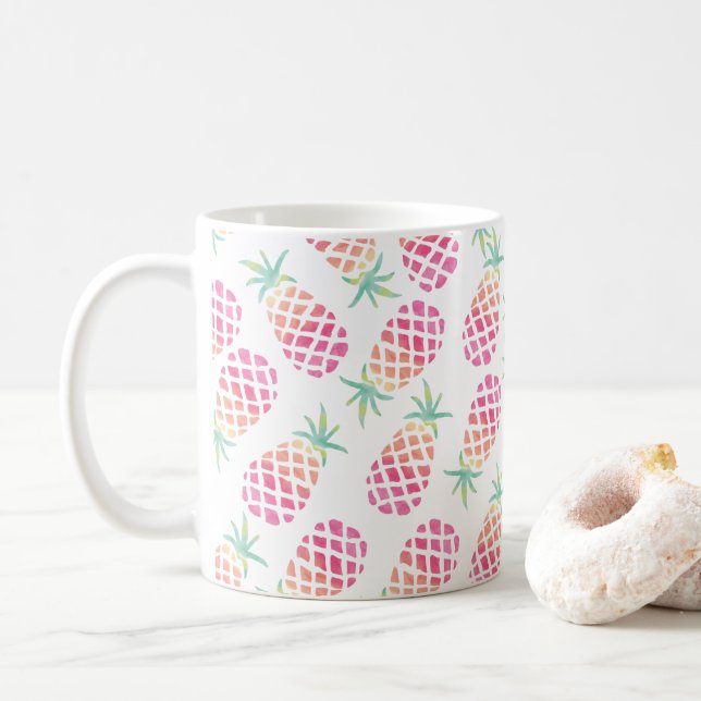 Taza De Café Pink Pineapple waterparo (Con donut)