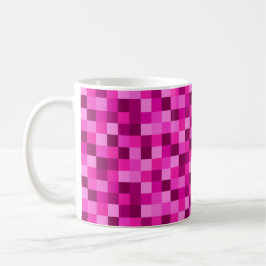Taza De Café Pink Pixels Printed Coffee Mug Cup