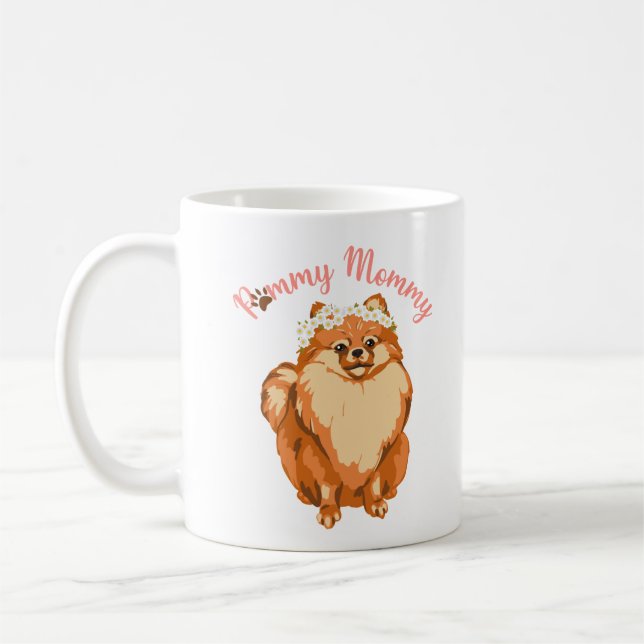 Taza De Café Pink Pommy Mommy Mug (Izquierda)