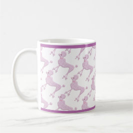 Taza De Café Pink Poodle Lace Retro Vintage Girona Bonito