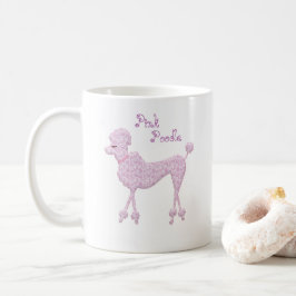 Taza De Café Pink Poodle Lace Retro Vintage Girona Bonito
