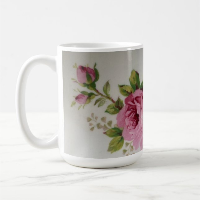 Taza De Café Pink Rose Elegance (Izquierda)