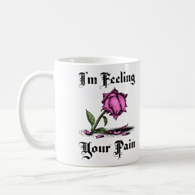Taza De Café Pink Rose in Despair (Izquierda)
