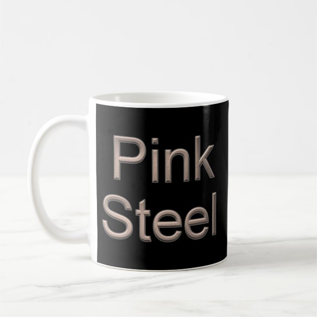 Taza De Café Pink Steel black mug (Izquierda)