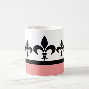 Taza De Café Pink Swanky Fleur De Lis Mug