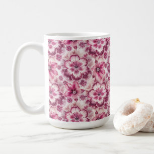 Taza De Café Pink Tie Dye Floral