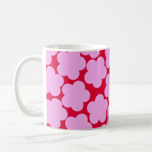 Taza De Café Pink Y2K Wildflower Negrita Cocina de primavera re