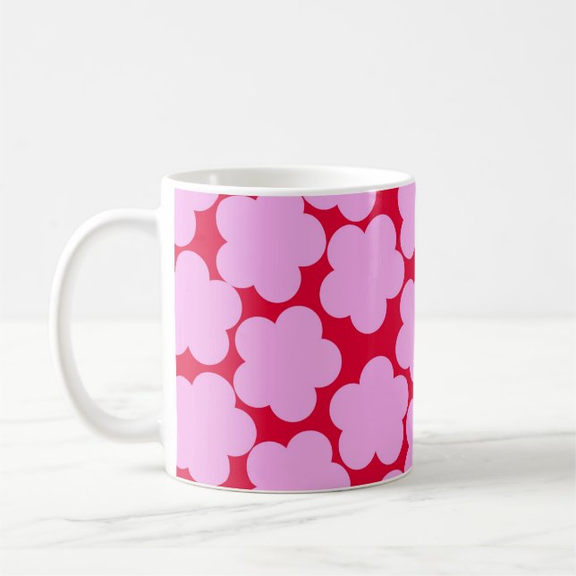 Taza De Café Pink Y2K Wildflower Negrita Cocina de primavera re (Izquierda)