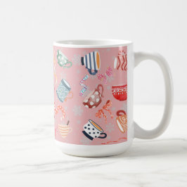 Taza De Café Pinky patrón Navidades tradicionales cena fiesta