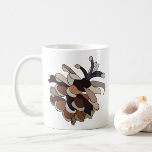 Taza De Café Pino Cono Naturaleza Moderna