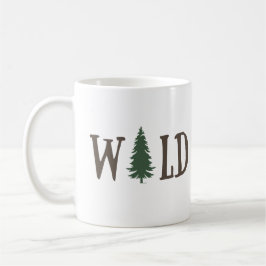 Taza De Café Pinos en el bosque silvestre