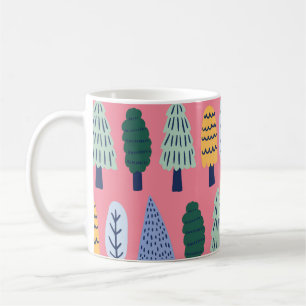 Taza De Café Pinos pequeños: el patrón de los niños.