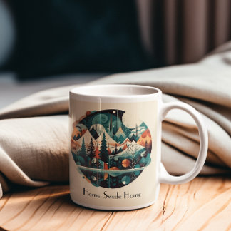Taza De Café Pinos y picos nórdicos, personalizado