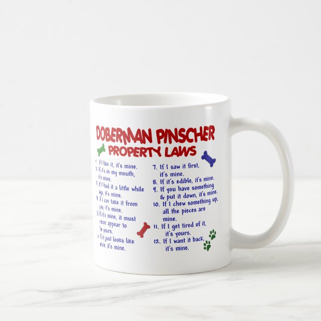 TAZA DE CAFÉ PINSCHER PL2 DEL DOBERMAN (Derecha)