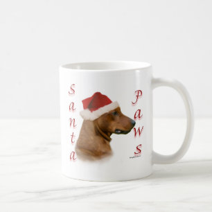 Taza De Café Pinscher Santa Paws de Alemania