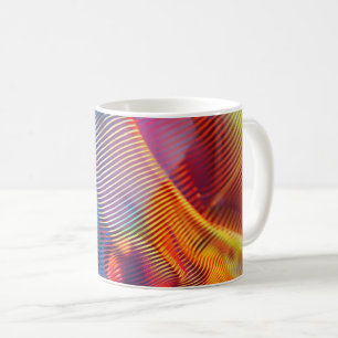 Taza De Café Pinstripe arte digital arcoiris