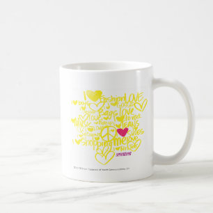 Taza De Café Pintada magenta/amarillo