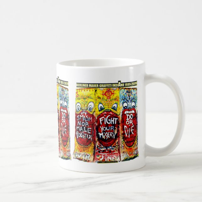 TAZA DE CAFÉ PINTADAS INDIANO BERLÍN WALL (Derecha)