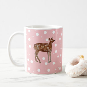 Taza De Café Pintado de Navidades de Baby Deer Wilderness