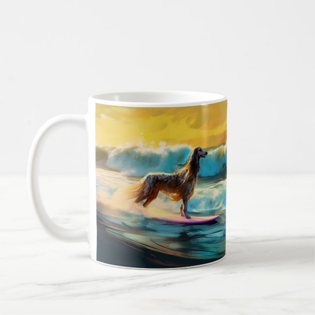 Taza De Café Pintado de surf en Hound Beach Afgano (Izquierda)
