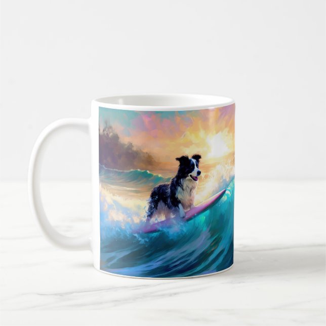 Taza De Café Pintado de surf en la playa de Collie (Izquierda)