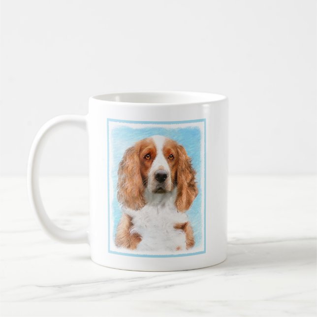 Taza De Café Pintado español de Springer galesa - Arte de perro (Izquierda)
