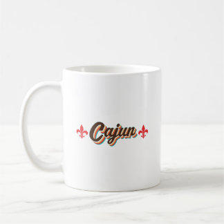 Taza De Café Pintag de retroceso clásico de Cajun Fleur-de-lis