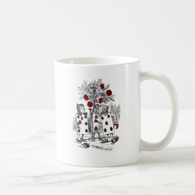Taza De Café Pintando los rosas rojos (Derecha)
