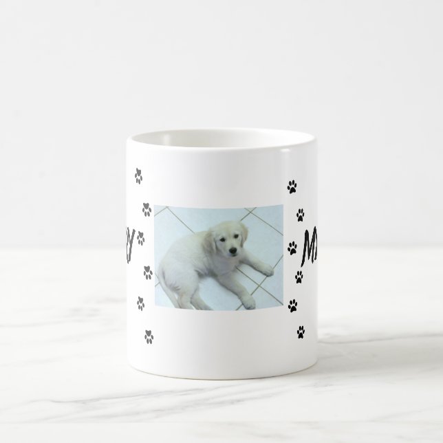 Taza De Café Pintas de pintura con foto y nombre de Mascota (Centro)