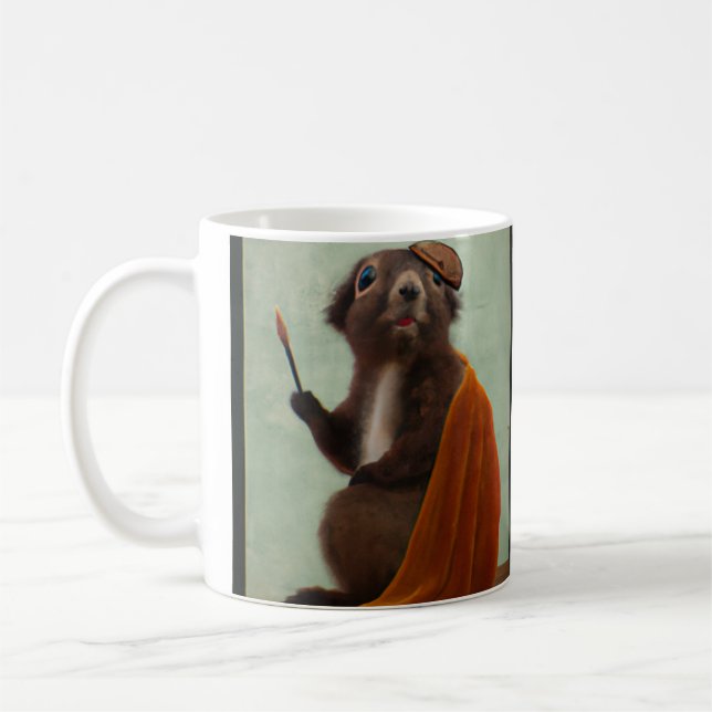 Taza De Café Pintor de ardilla famoso (Izquierda)