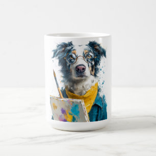 Taza De Café Pintor de perros artísticos retrato