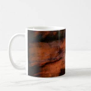 TAZA DE CAFÉ PINTURA ABSTRACTA AMARILLA Y NEGRA COLORIDA
