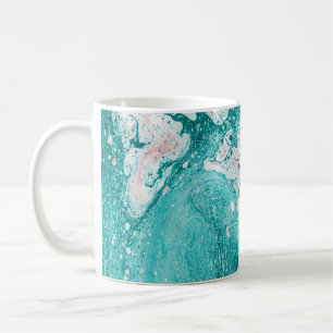 Taza De Café Pintura abstracta. Arte moderno. Efecto de marmol