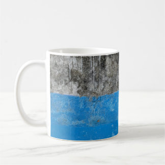 Taza De Café Pintura abstracta azul y blanco