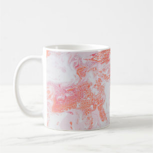 Taza De Café Pintura abstracta azul y blanco