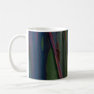 Taza De Café Pintura abstracta azul y marrón verde