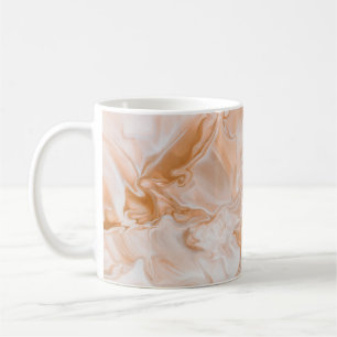 TAZA DE CAFÉ PINTURA ABSTRACTA BLANCA Y AZUL