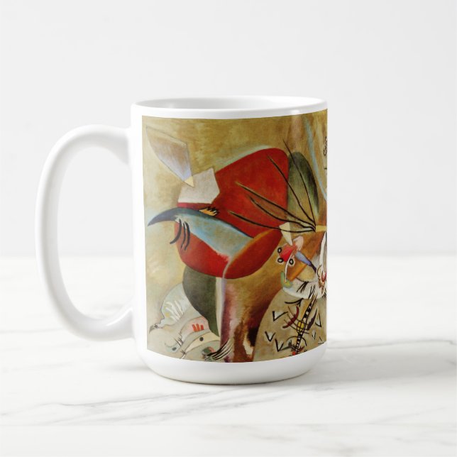Taza De Café Pintura abstracta de la composición de Kandinsky (Izquierda)