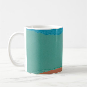 Taza De Café pintura abstracta de naranja y negro