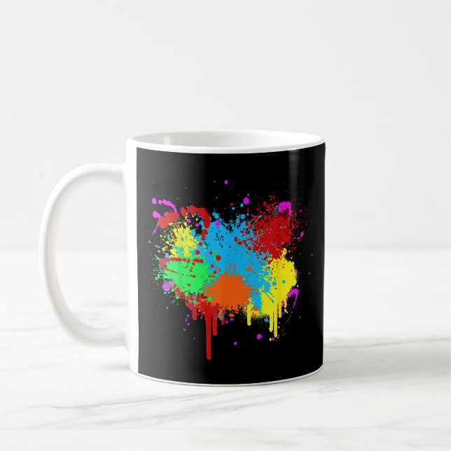 Taza De Café Pintura abstracta de salpicaduras de pintura bonit (Izquierda)