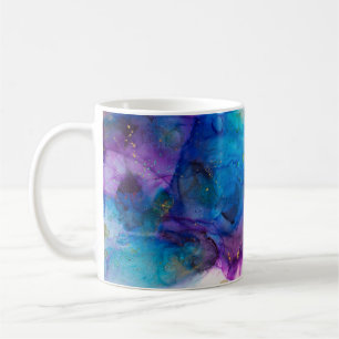 Taza De Café Pintura abstracta de tinta de alcohol. Alcohol Ink