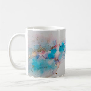 Taza De Café Pintura abstracta de tinta de alcohol. Alcohol Ink