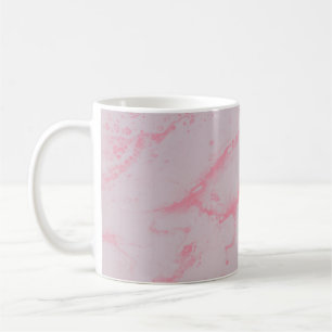 TAZA DE CAFÉ PINTURA ABSTRACTA EN ROJO Y BLANCO