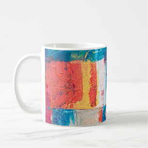 Taza De Café Pintura abstracta multicolor